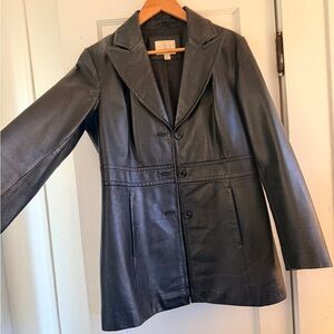 Vintage Black Leather Jacket 100% authentic leather